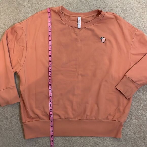 XHILARATION Orange Peach Emblem Sweatshirt.  Size XL - Picture 7 of 8